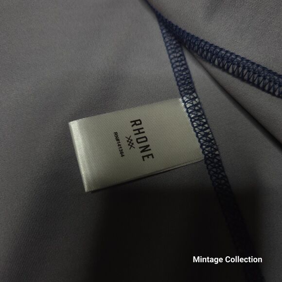 Rhone Tech Terry Full Zip Track Jacket Tasman Blue Gray Size XL With Back Pocket - Picture 7 of 14